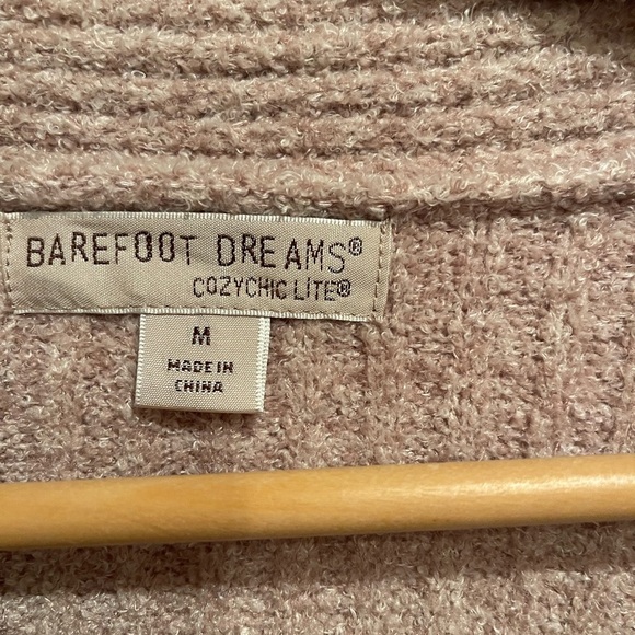 Barefoot Dreams Tan Cardigan Sweater Soft Knit - Picture 2 of 4
